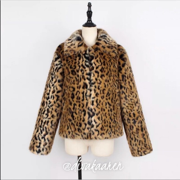 LAST ONE! Faux Fur Leopard Coat/Jacket - Picture 7 of 8